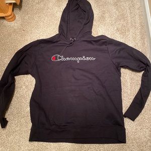 Black XL Champion Hoodie Mens